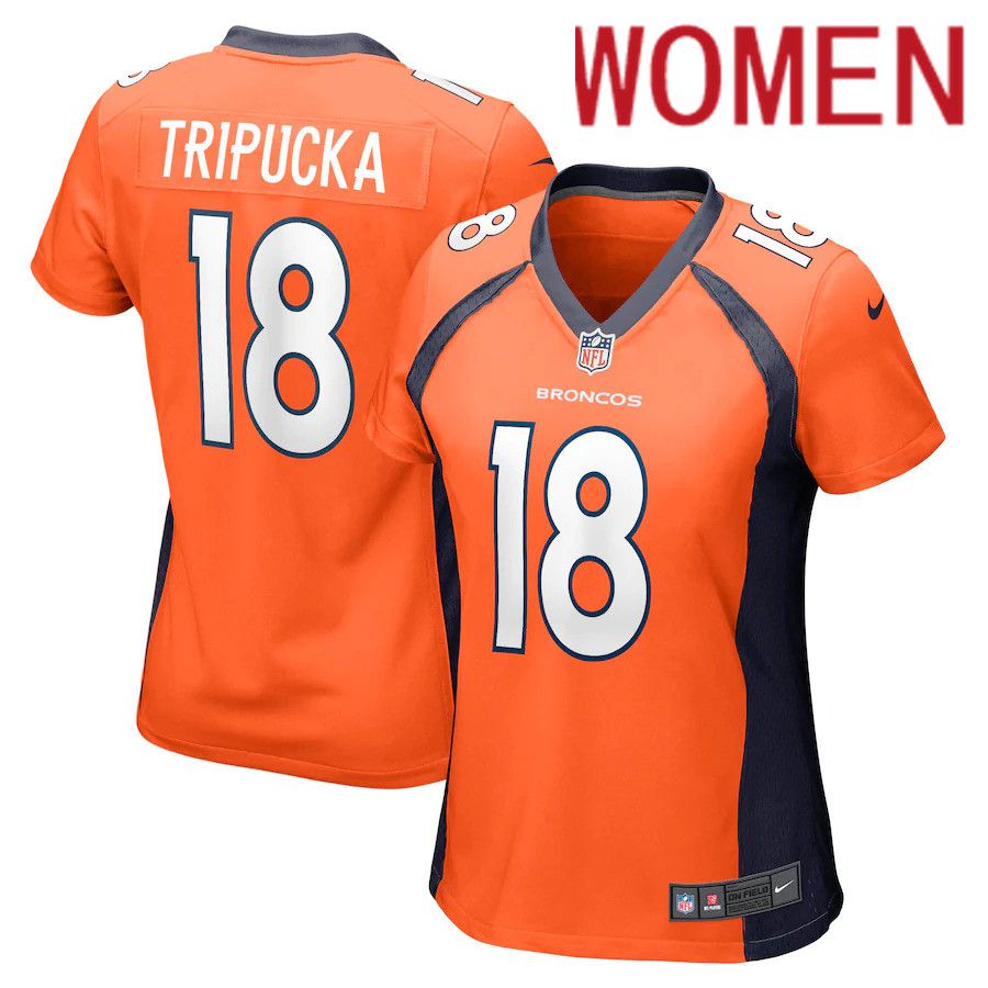 Women Denver Broncos #18 Frank Tripucka Nike Orange Retired Player NFL Jersey
